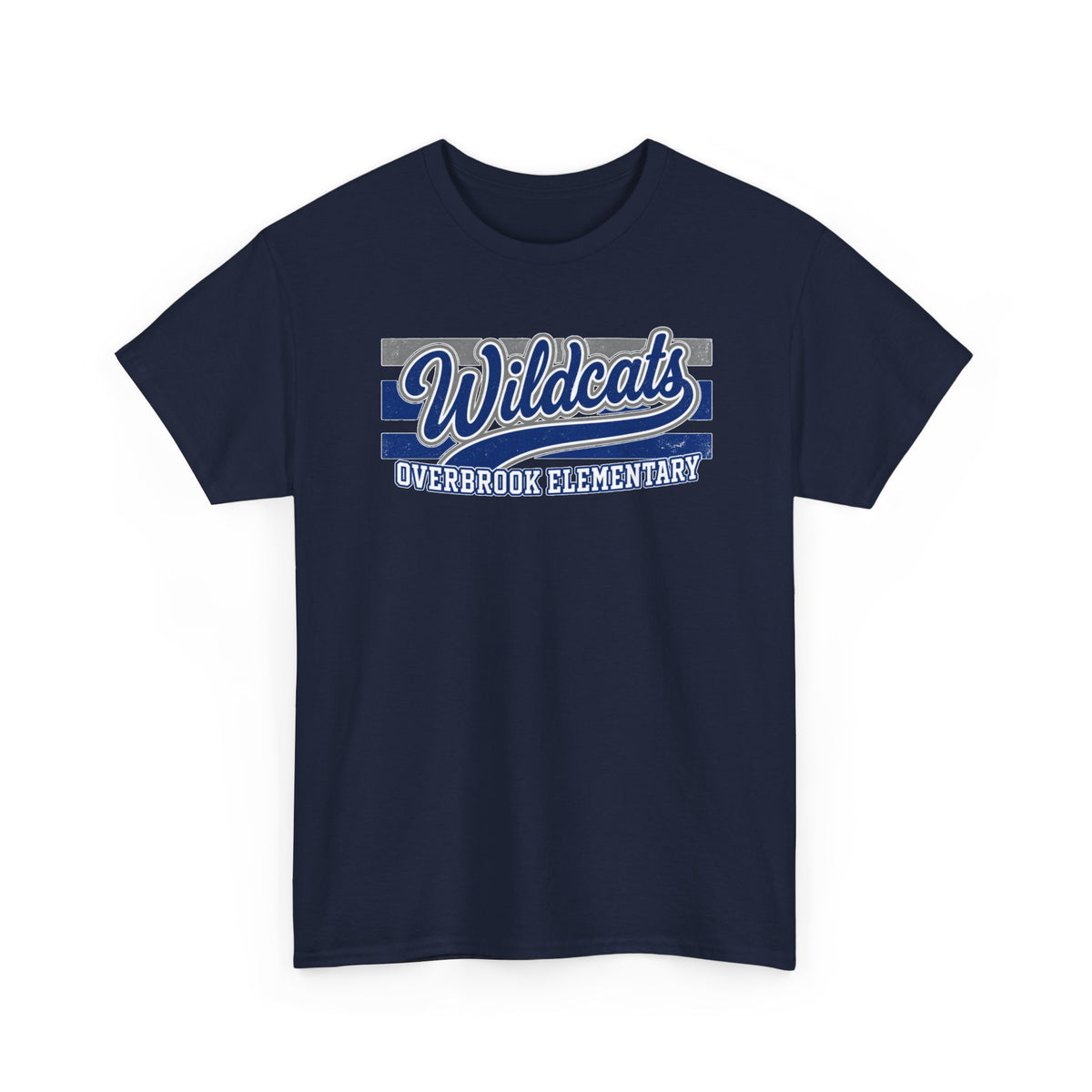 Adult Unisex Overbrook Elementary Wildcats Vintage Distressed Spirit Graphic Gildan Classic Tee