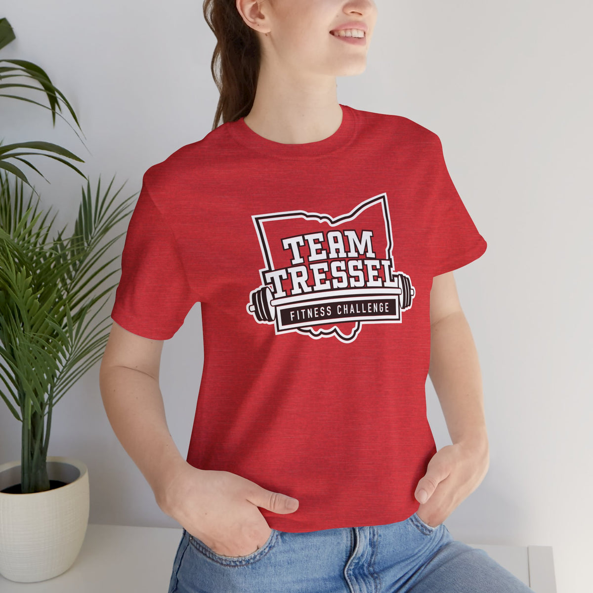 Adult Unisex Team Tressel Fitness Challenge Graphic Short Sleeve Soft Tee