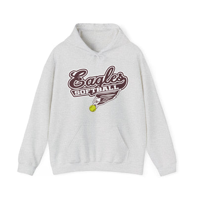 Adult Unisex Sporty Script Softball Eagles Graphic Hoodie