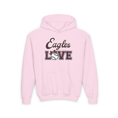 Youth Eagles Softball Love Graphic Hoodie
