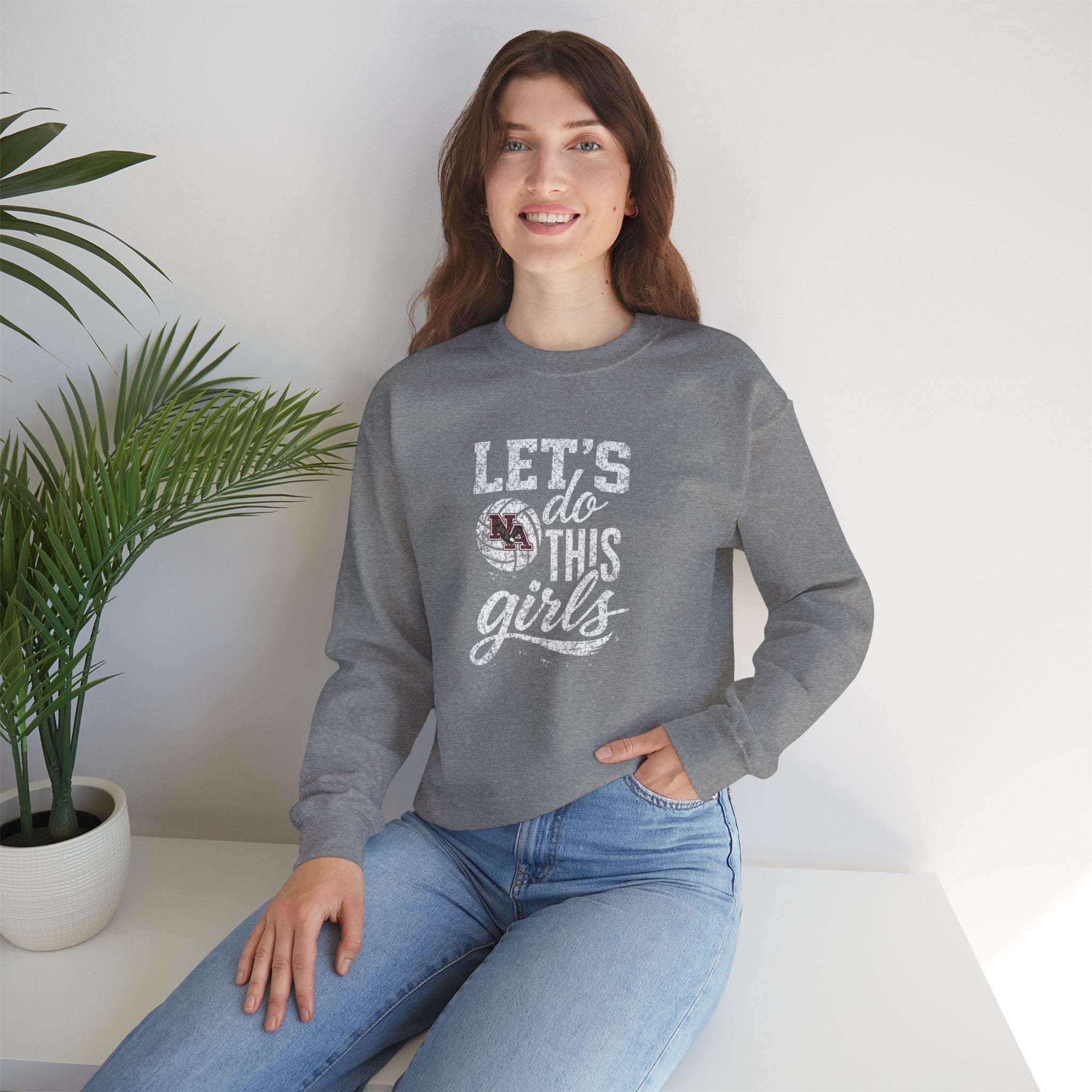 Adult Unisex New Albany Eagles Let's Do This Girls Graphic Sweatshirt