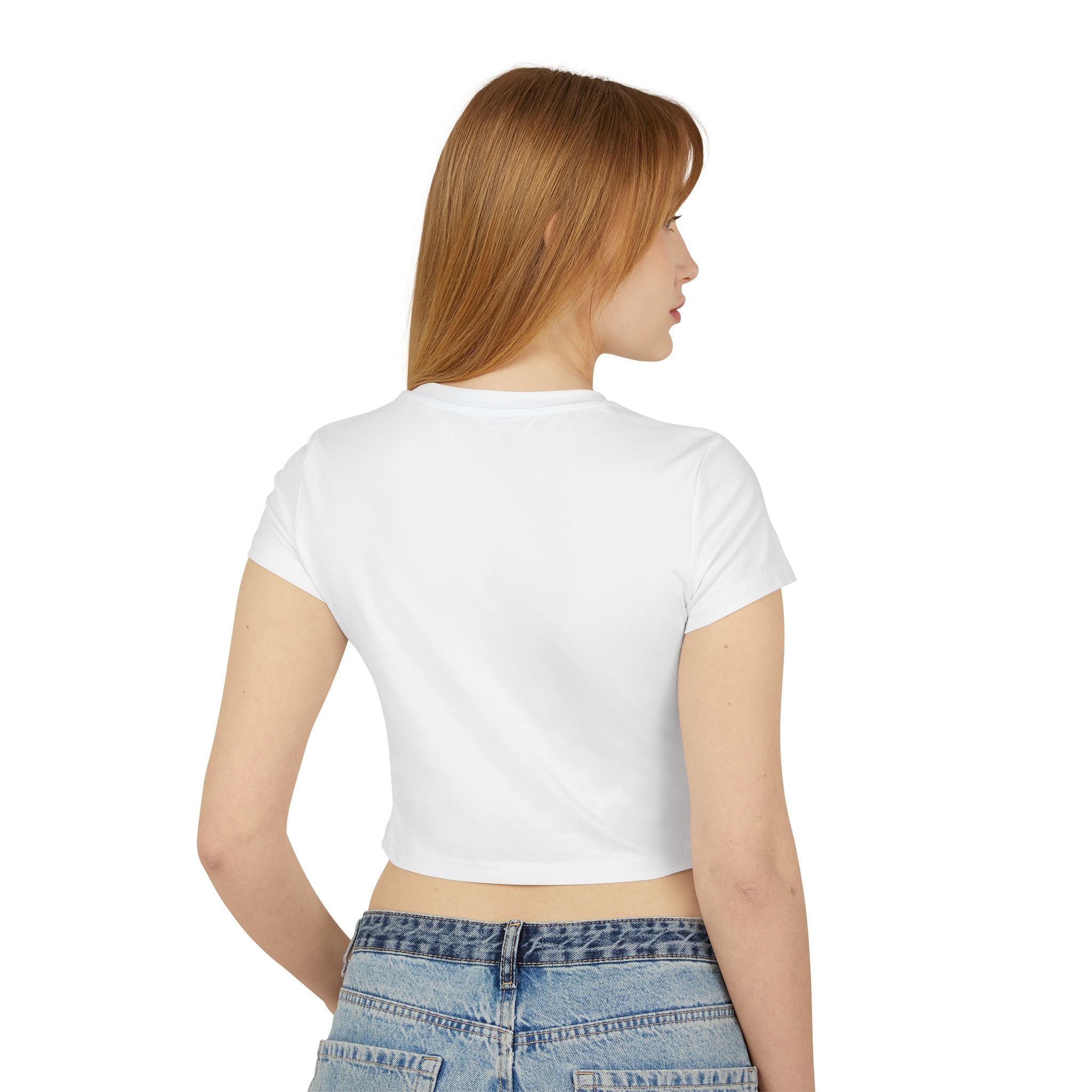 Women's New Albany White Muted Logo Baby Tee