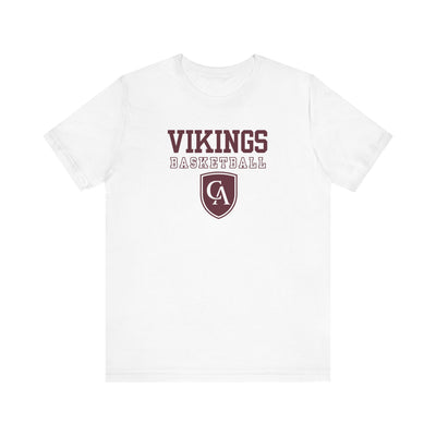 Adult Unisex Columbus Academy Vikings Basketball Graphic Short Sleeve Bella + Canvas Soft Tee
