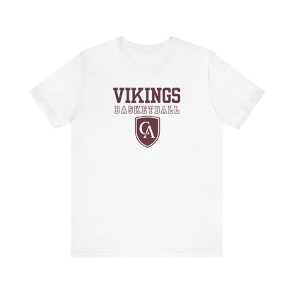 Adult Unisex Columbus Academy Vikings Basketball Graphic Short Sleeve Bella + Canvas Soft Tee