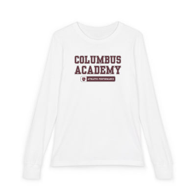 Youth Columbus Academy Athletic Performance Graphic Bella + Canvas Long Sleeve Soft Tee