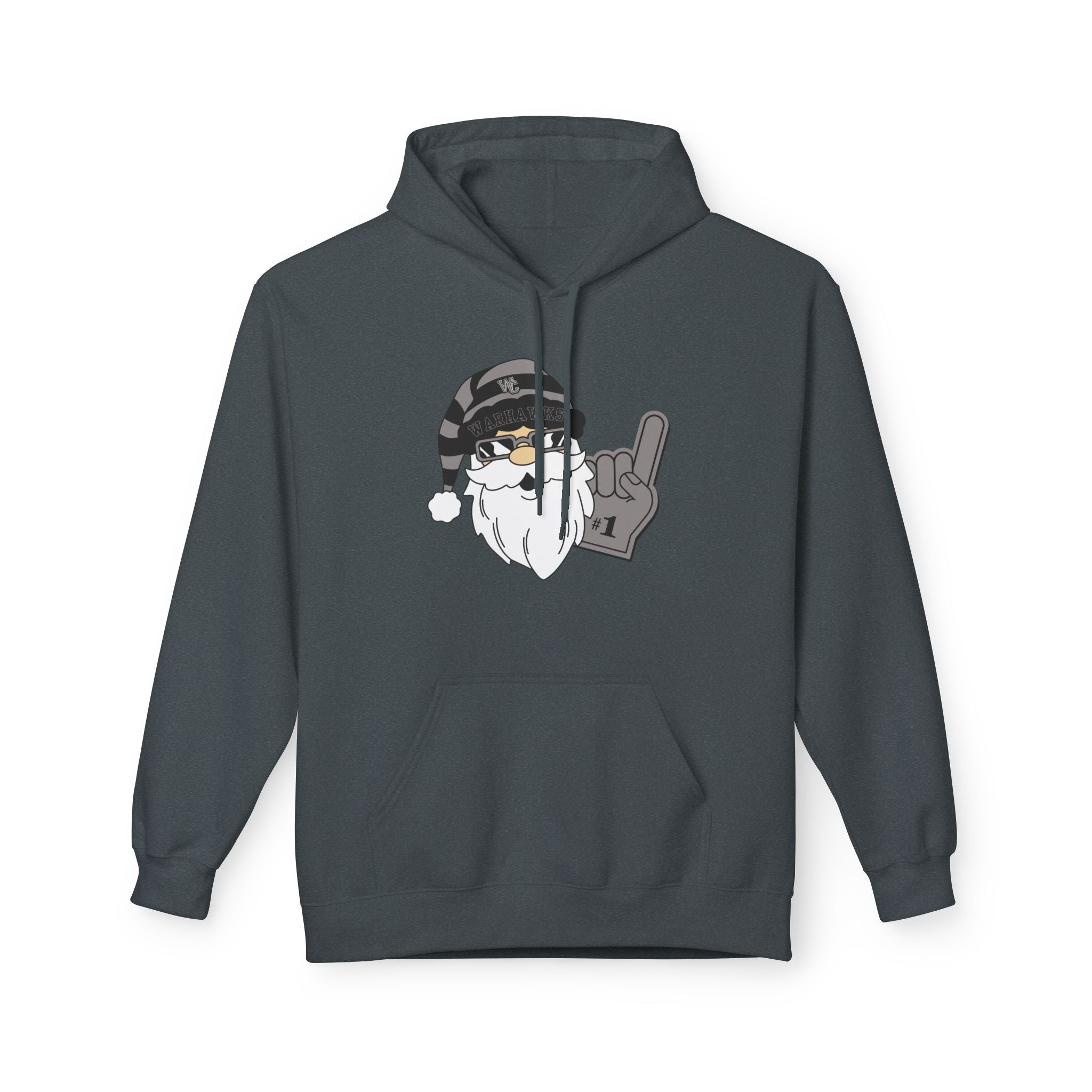 Adult Unisex Westerville Central Spirited Santa Graphic Soft Style Hoodie