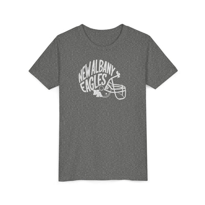 Youth New Albany Vintage Vibes Football Helmet Graphic Short Sleeve Bella + Canvas Soft Tee
