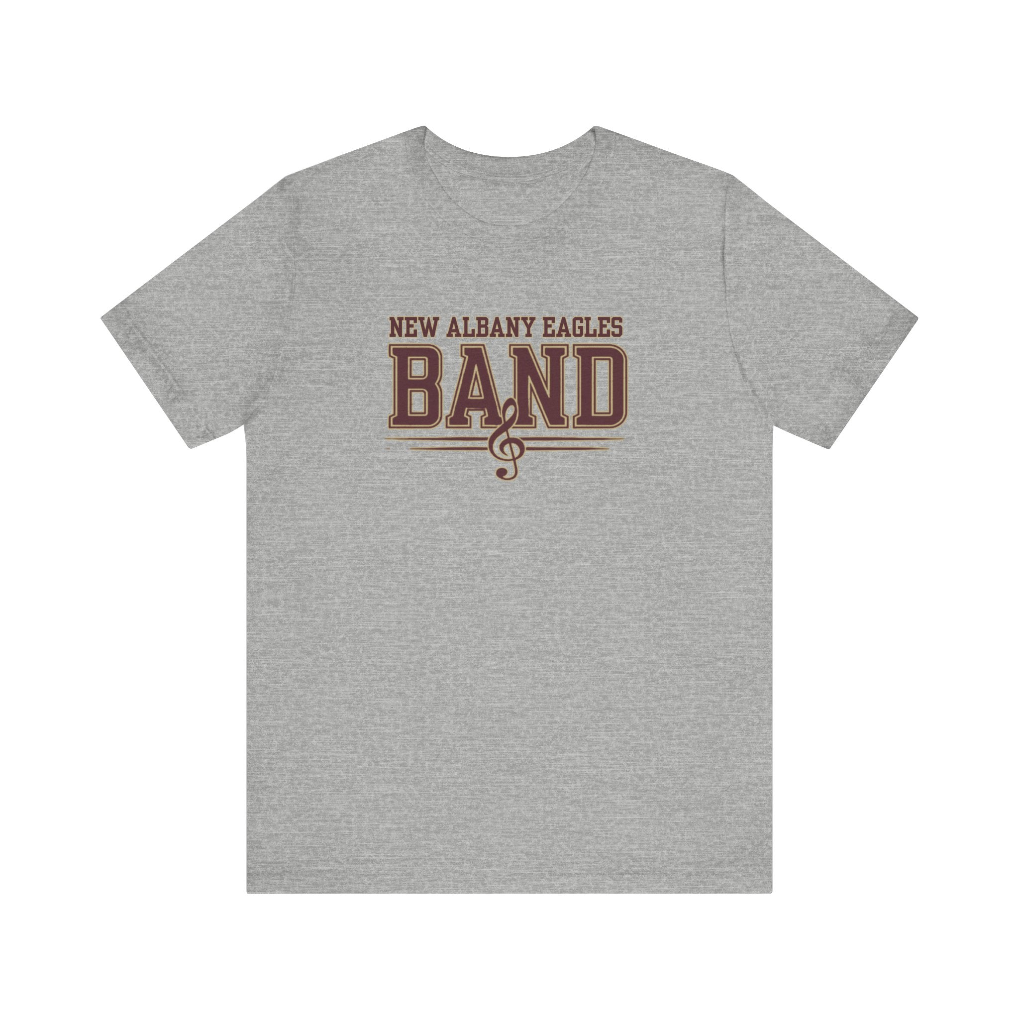 Adult Unisex New Albany Eagles Band Musical Note Graphic Short Sleeve Soft Tee