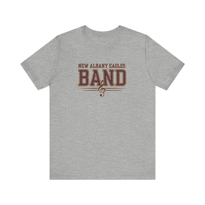 Adult Unisex New Albany Eagles Band Musical Note Graphic Short Sleeve Soft Tee