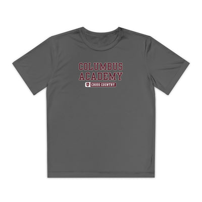 Youth Columbus Academy Cross Country Graphic Sport-Tek Competitor Performance Tee