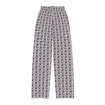 Youth Grey Pajama Pants with Allover New Albany Football Eagle Print