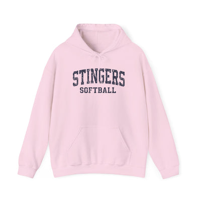 Adult Unisex Stingers Softball Vintage Distressed Graphic Hoodie