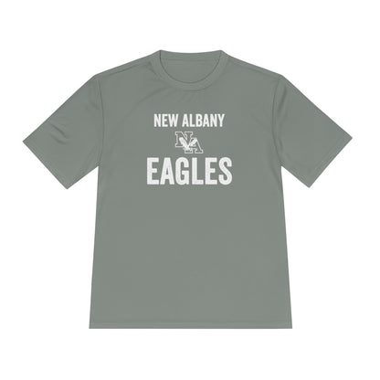 Adult Unisex Vintage Distressed New Albany Eagles Graphic Short Sleeve Performance Tee