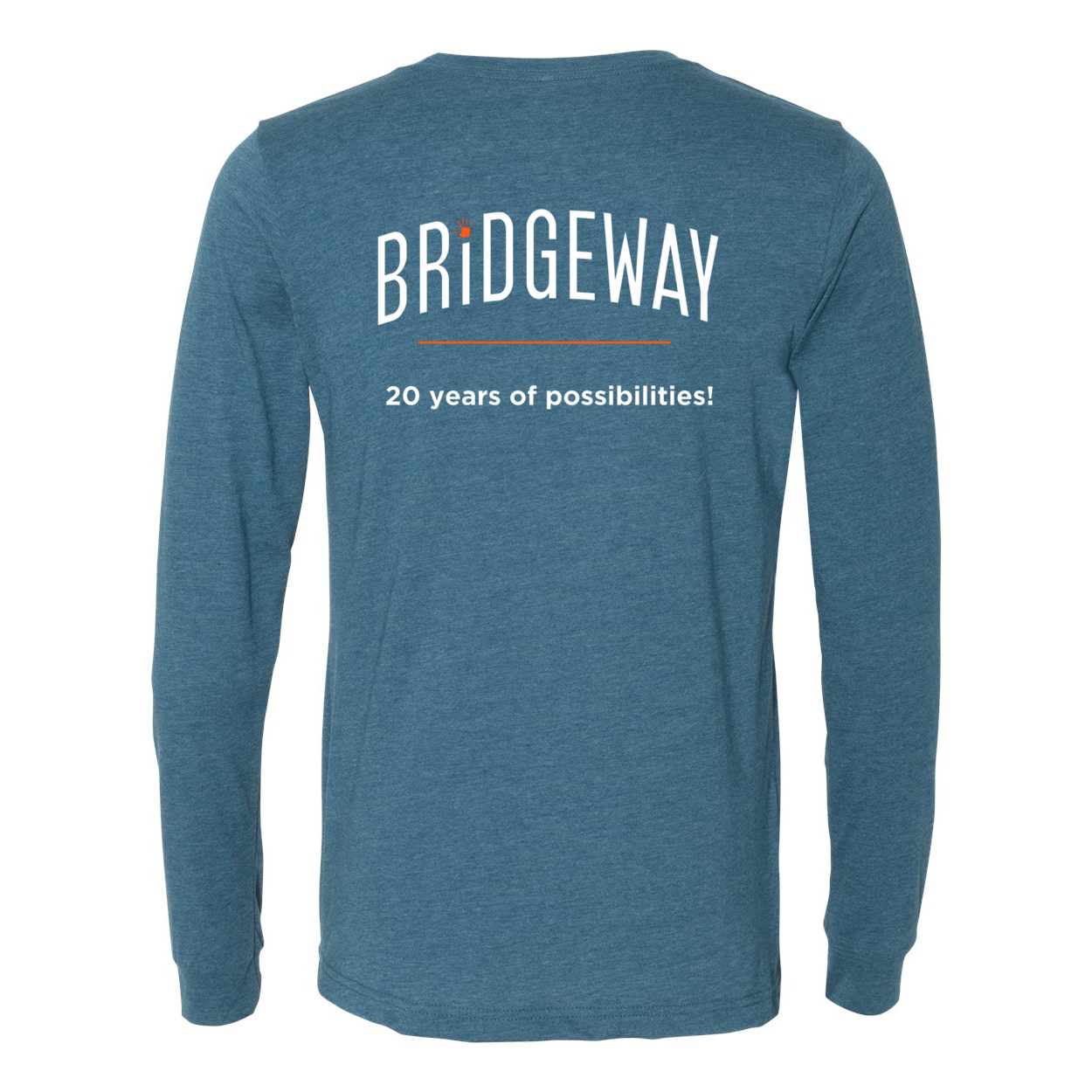 Adult Unisex "Realize Possibility Support Independence" Bridgeway Graphic Long Sleeve