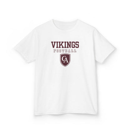 Youth Columbus Academy Vikings Football Graphic Short Sleeve Gildan Heavy Tee