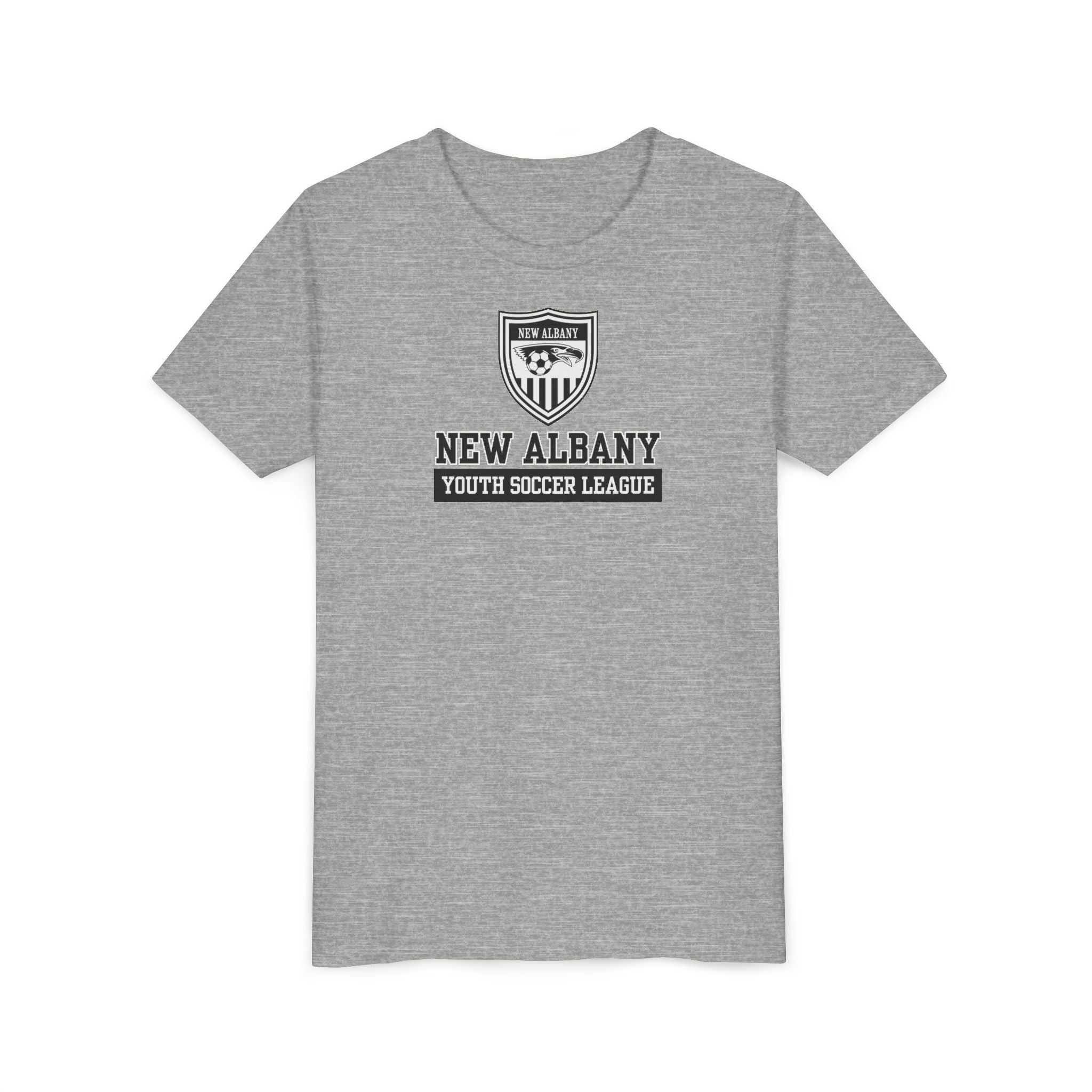 Youth New Albany Youth Soccer League Game Day Graphic Short Sleeve Bella + Canvas Soft Tee