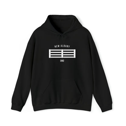 Adult Unisex City Fence Graphic Hoodie - New Albany