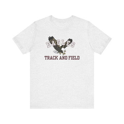 Adult Unisex Flying Track and Field Eagle Graphic Short Sleeve Soft Tee
