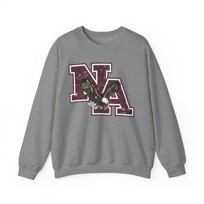 Adult Unisex Maroon Vintage Distressed Logo Graphic Sweatshirt