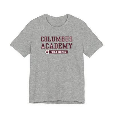 Adult Unisex Columbus Academy Field Hockey Graphic Short Sleeve Bella + Canvas Soft Tee