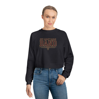 Women's New Albany Eagles Band Musical Note Graphic Cropped Fleece Sweatshirt