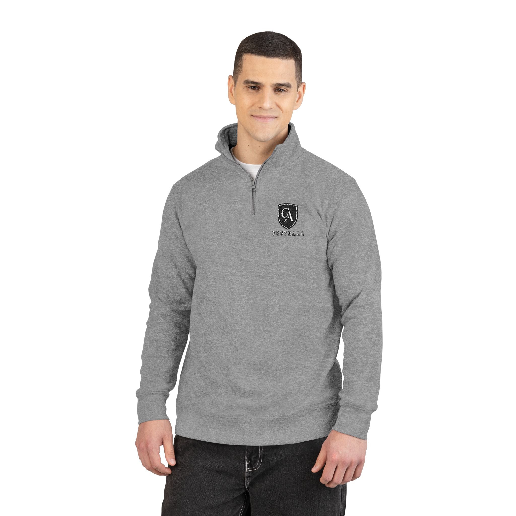 Adult Unisex Columbus Academy Football Embroidered Fleece Quarter-Zip Pullover