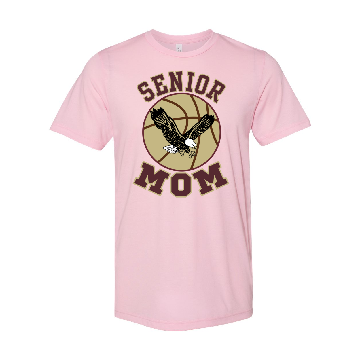 Adult Unisex Super Soft Senior Basketball Mom Short Sleeve Graphic Tee