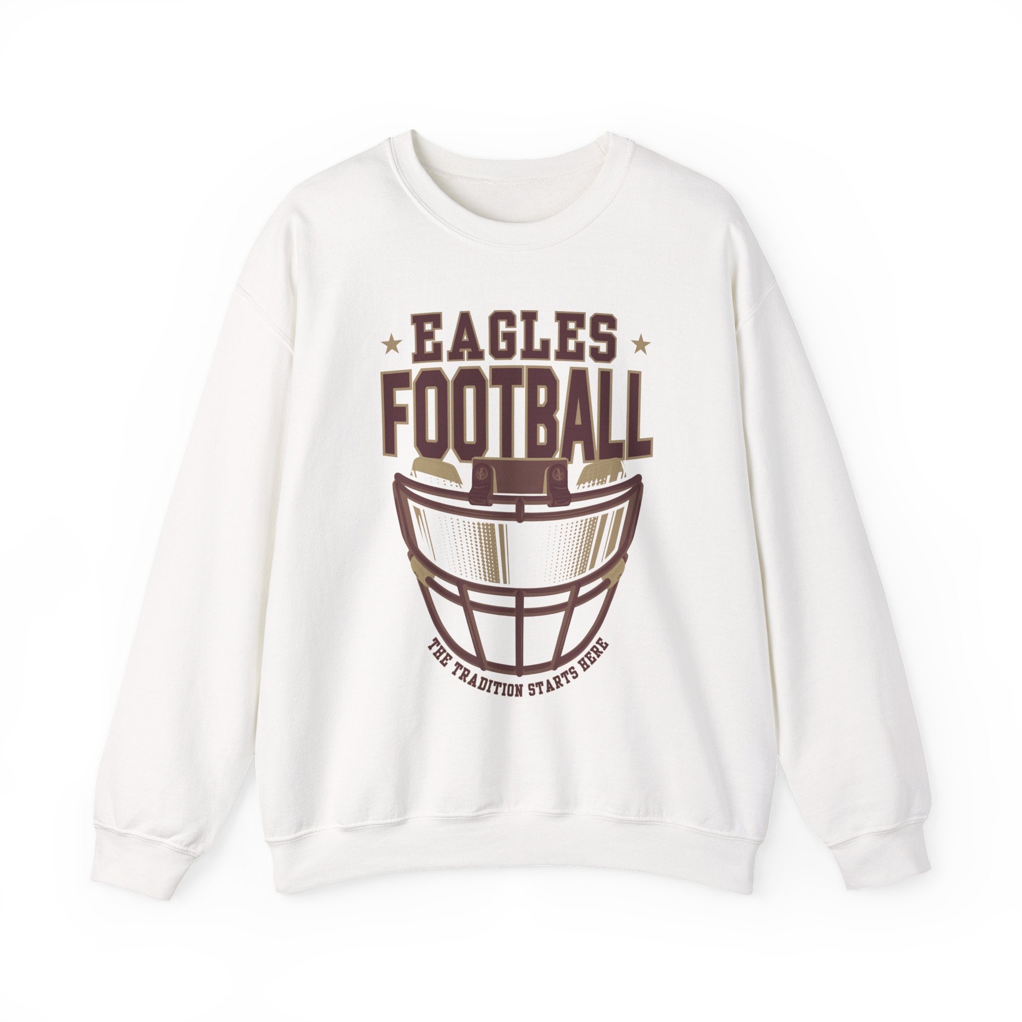 Adult Unisex Eagles Maroon Hype Helmet Graphic Sweatshirt