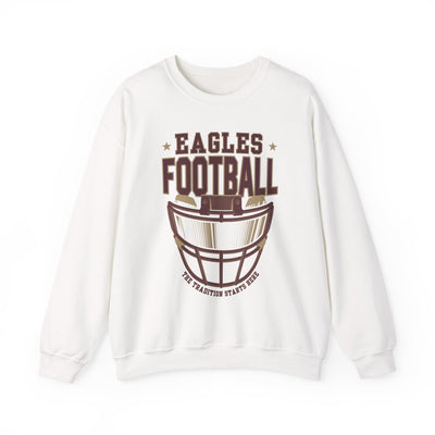 Adult Unisex Eagles Maroon Hype Helmet Graphic Sweatshirt