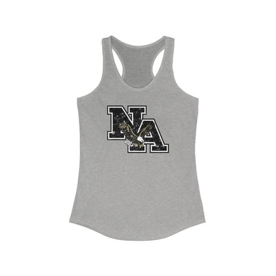 Women's Vintage Distressed Black Logo Graphic Racerback Tank