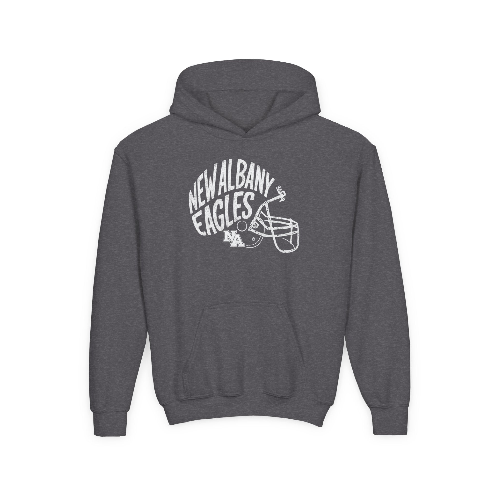 Youth New Albany Vintage Vibes Football Helmet Graphic Hoodie