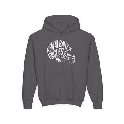 Youth New Albany Vintage Vibes Football Helmet Graphic Hoodie