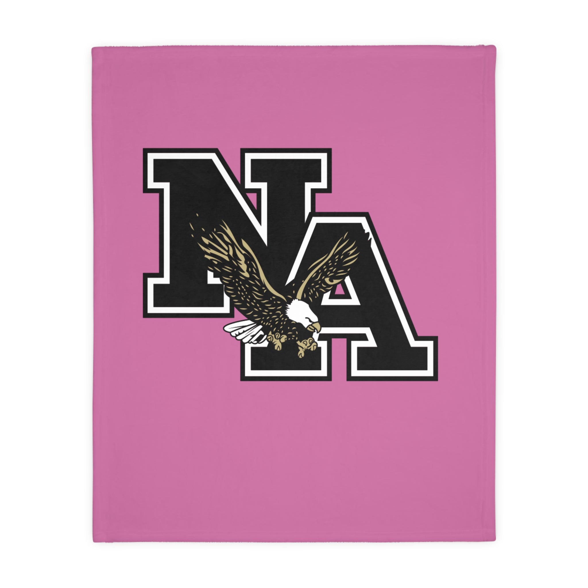 Classic Eagles Logo Super Soft Velveteen Microfiber Blanket (Two-sided print) - Pink October