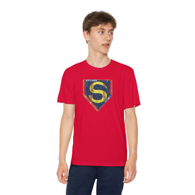 Youth Stingers Softball Distressed Logo Graphic Sport-Tek Competitor Performance Tee