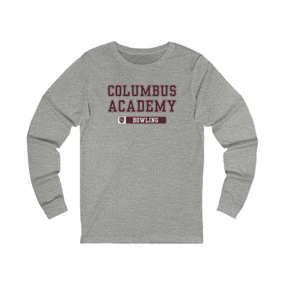 Adult Unisex Columbus Academy Bowling Graphic Long Sleeve Bella + Canvas Soft Tee