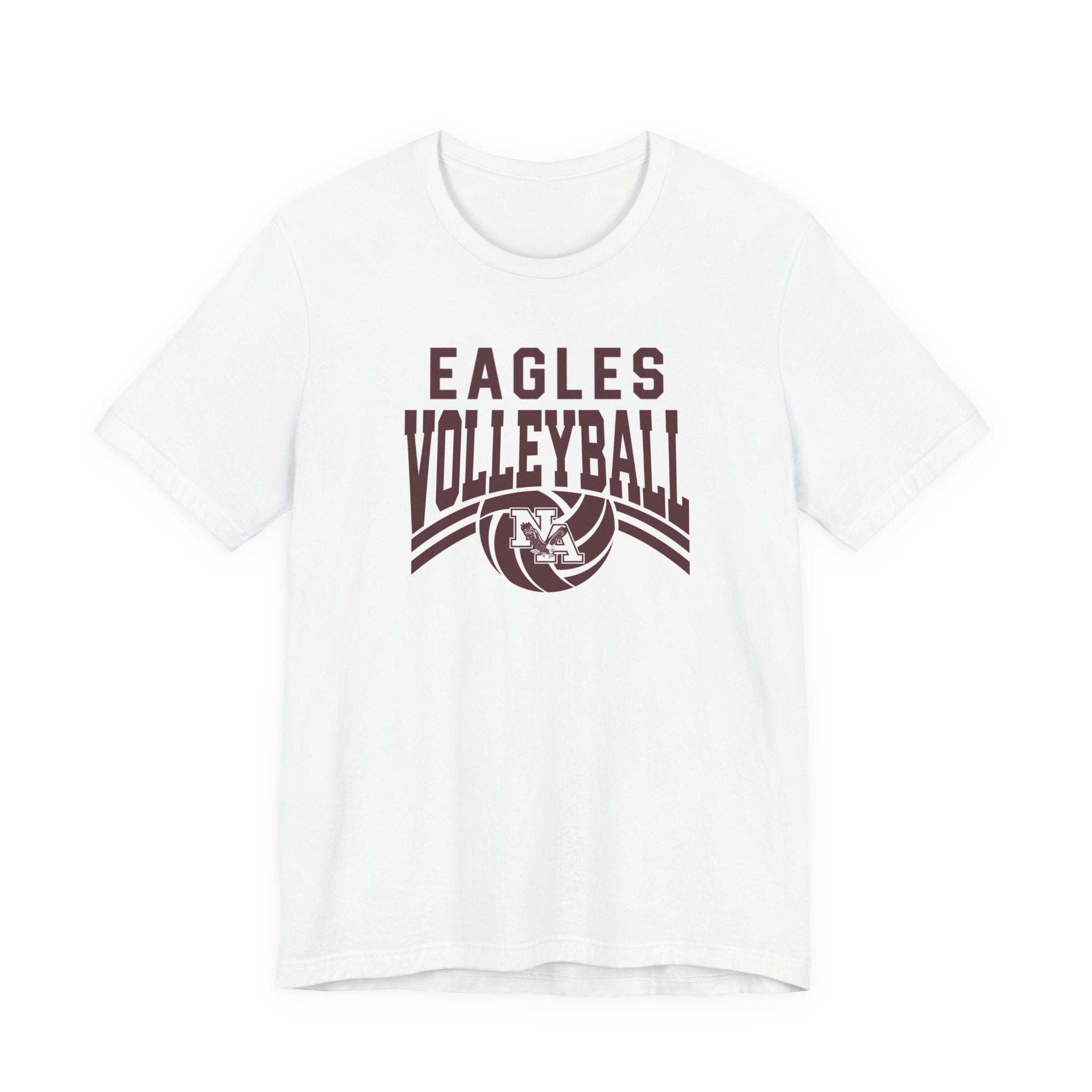 Adult Unisex New Albany Volleyball Varsity Arch Graphic Short Sleeve Soft Tee