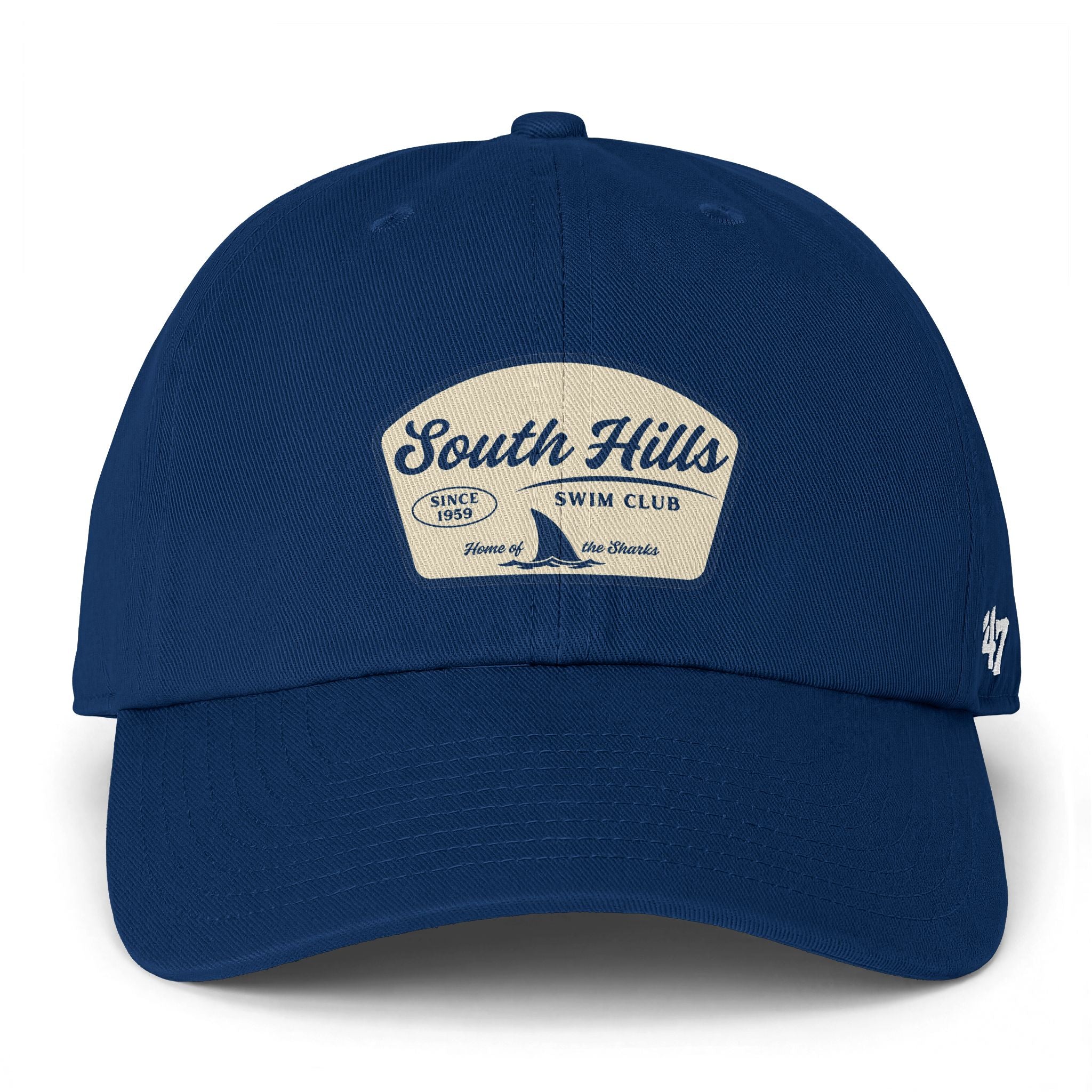 Adult Unisex South Hills Swim Club Home of the Sharks Graphic 47 Brand Clean Up Cap