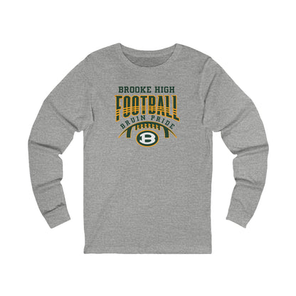 Adult Unisex Bruin Pride Football Graphic Long Sleeve Soft Tee