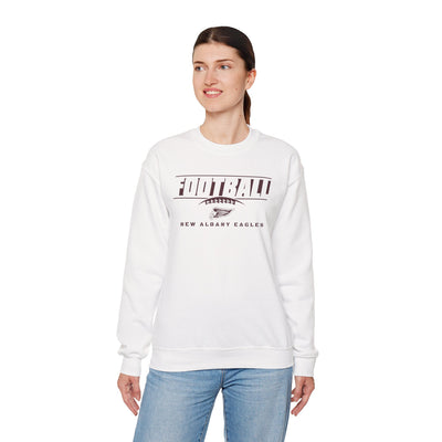 Adult Unisex New Albany Eagles Goal Line Maroon Graphic Sweatshirt
