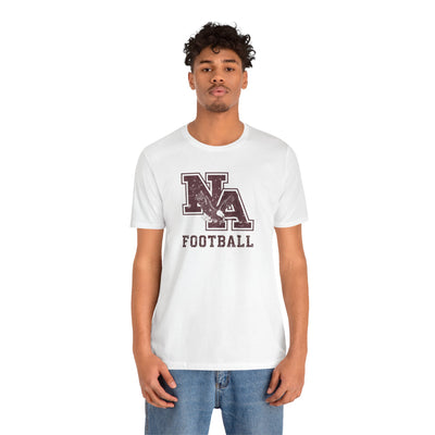 Adult Unisex New Albany Football Distressed Vintage Logo Graphic Short Sleeve Soft Tee