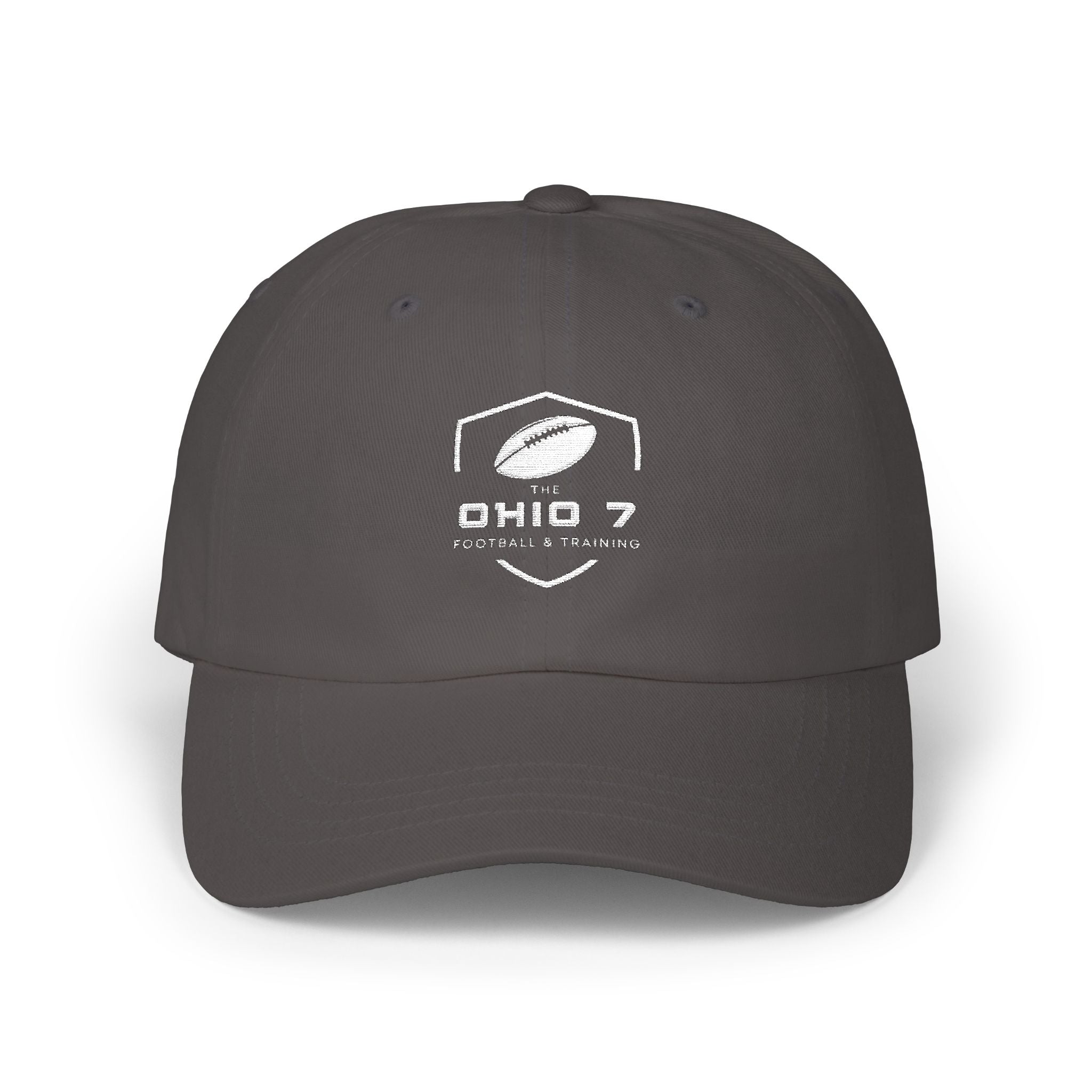 Adult Unisex The Ohio 7 White Embroidered Logo Dad Cap