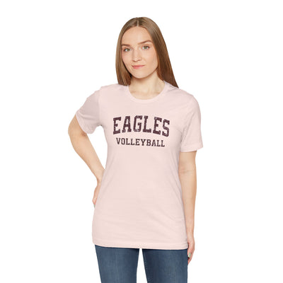 New Albany Eagles Volleyball Vintage Distressed Graphic Short Sleeve Soft Tee