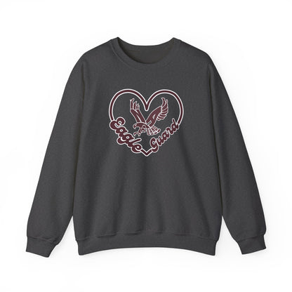 Adult Unisex Eagle Guard Heart Graphic Sweatshirt
