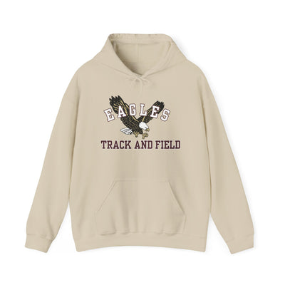 Adult Unisex Flying Track and Field Eagle Graphic Hoodie