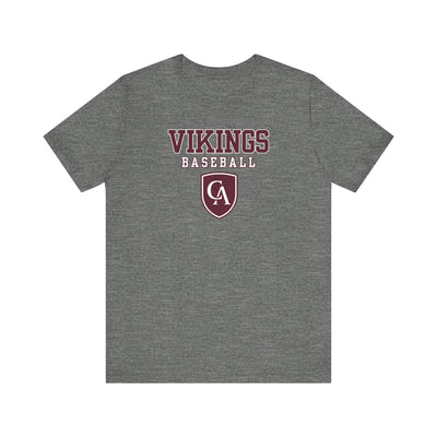 Adult Unisex Columbus Academy Vikings Baseball Graphic Short Sleeve Bella + Canvas Soft Tee