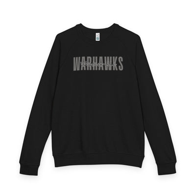 Adult Unisex Westerville Central Warhawks Spirit Script Graphic French Terry Raglan Crewneck