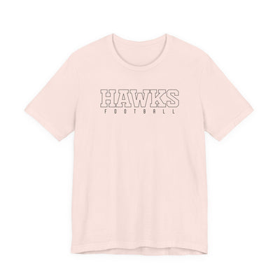 Adult Unisex Westerville Central Block Hawks Football Graphic Short Sleeve Soft Tee
