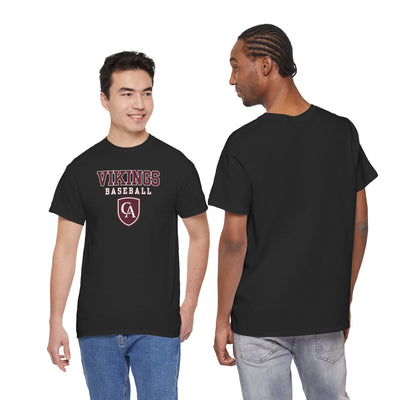 Adult Unisex Columbus Academy Vikings Baseball Graphic Short Sleeve Gildan Heavy Tee