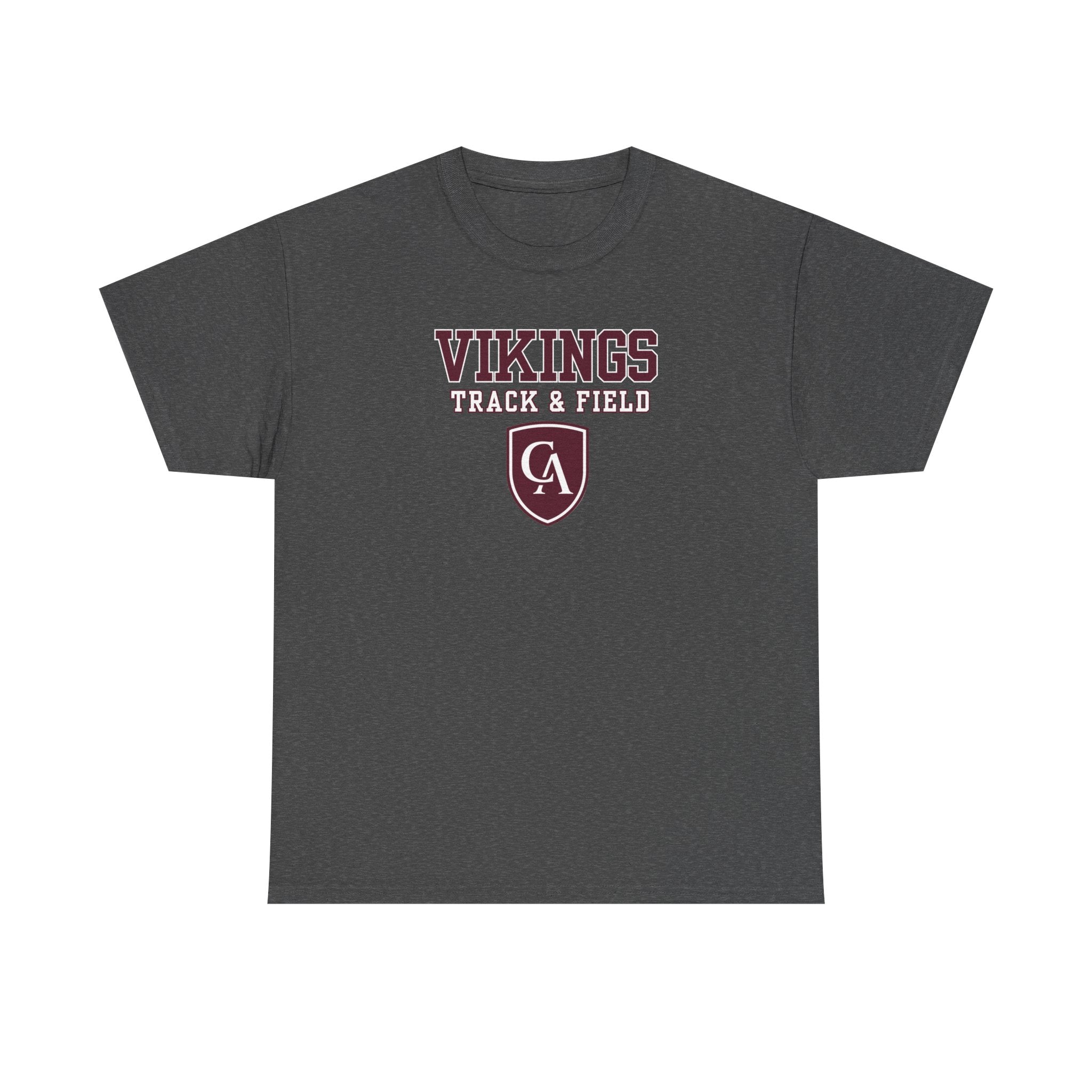 Adult Unisex Columbus Academy Vikings Track & Field Graphic Short Sleeve Gildan Heavy Tee