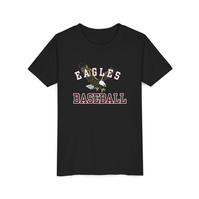 Youth Flying Baseball Eagle Baseball Graphic Short Sleeve Soft Tee